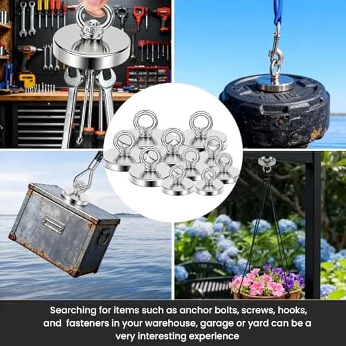 DIYMAG Fishing Magnet 90mm (3.55") 453kg (1000LBS) Pull Force with Countersunk Hole | Heavy Duty Neodymium Retrieval Magnet thumbnail 5
