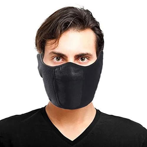Omenex Balaclava Half Face Mask Adjustable Fastener Windproof for Ski | Thermal fleece, wind-resistant, breathable, unisex thumbnail 2