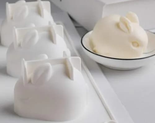 OCPO Kitchen 3D Easter Bunny Silicone Mold, 6 Cavities | Non-Stick Mousse Cake Baking thumbnail 7