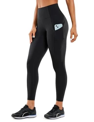CRZ YOGA Naked Feeling 25'' Pockets Leggings Black Small | High Waist Yoga Training Pants thumbnail 1