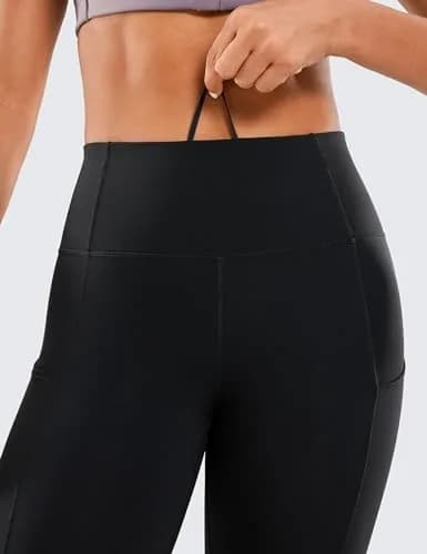 CRZ YOGA Naked Feeling 25'' Pockets Leggings Black Small | High Waist Yoga Training Pants thumbnail 5