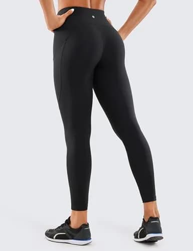 CRZ YOGA Naked Feeling 25'' Black Leggings with Pockets X-Large | Sweat-Wicking & Comfortable for Indian Workouts thumbnail 2