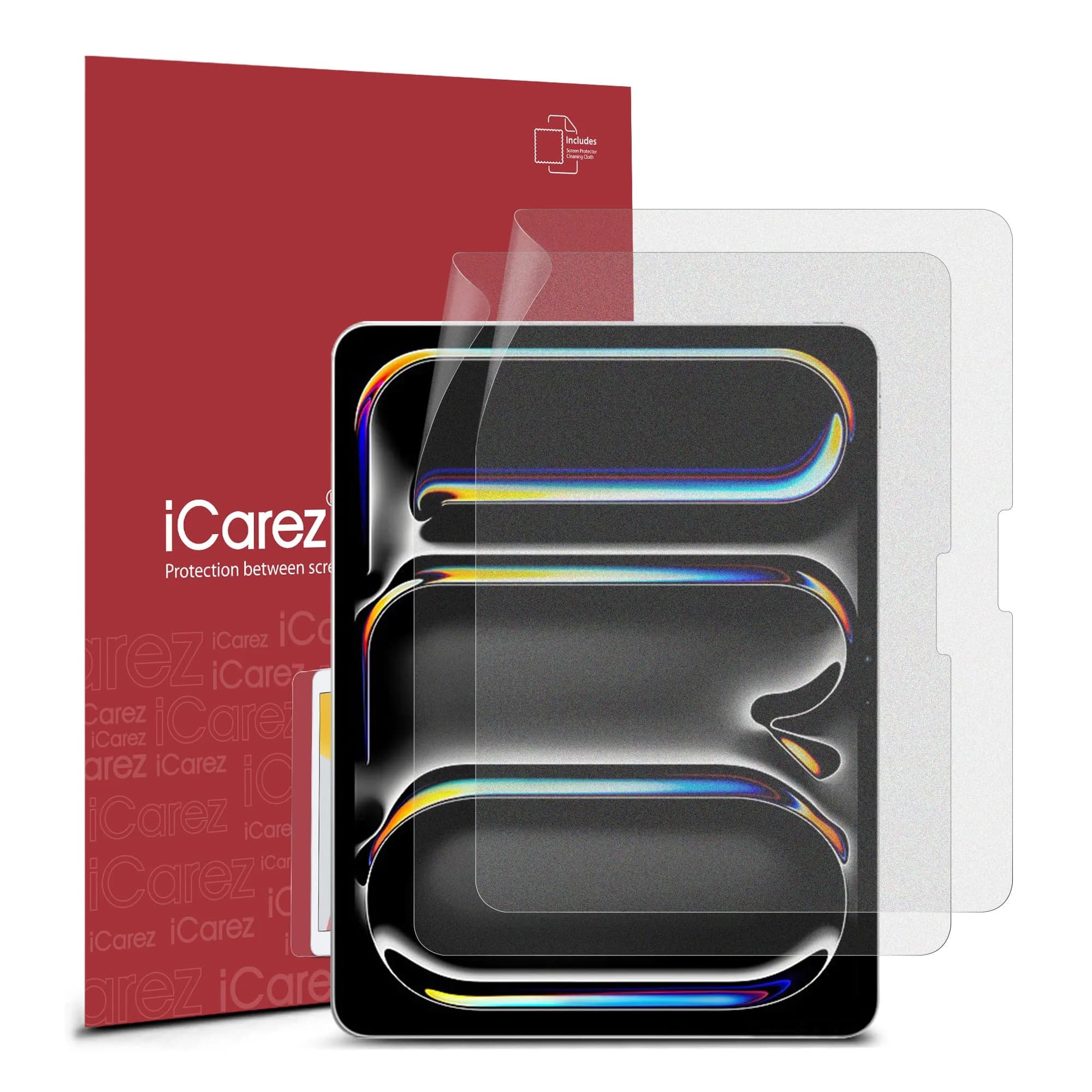 iCarez Matte Screen Protector for iPad Pro 11 inch (M4 2024/M5 2025) 2-Pack | Anti-Glare, Bubble-Free, Apple Pencil Compatible — iPad Pro/Air 11" (2020-2022)