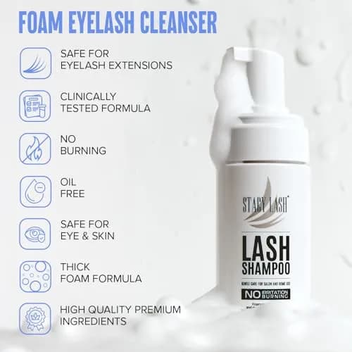 STACY LASH Eyelash Extension Shampoo + Brush 50ml (1.69 fl.oz) | Gentle Foaming Cleanser for Makeup Removal & Lash Aftercare thumbnail 4
