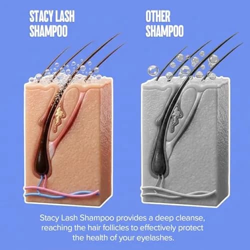 STACY LASH Eyelash Extension Shampoo + Brush 50ml (1.69 fl.oz) | Gentle Foaming Cleanser for Makeup Removal & Lash Aftercare thumbnail 5