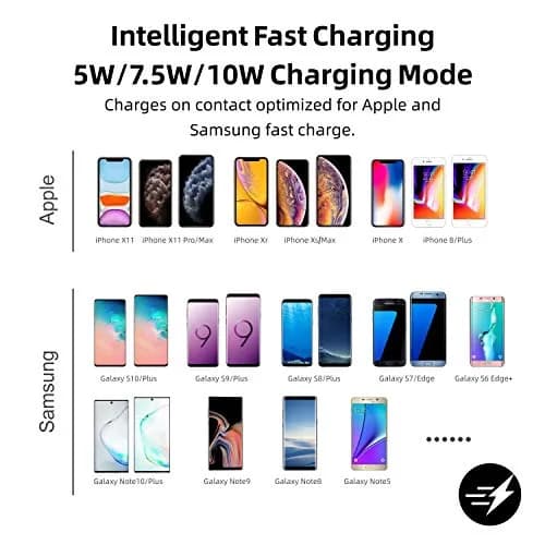 POLMXS Wireless Charger Car Charging Pad 15W | Fast Wireless Phone Charger Compatible with Qi Devices thumbnail 6