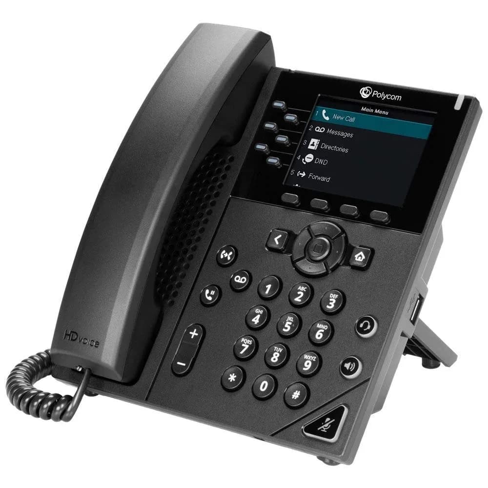 Plantronics Polycom VVX 350 Business IP Phone 6-Line | HD Voice & 3.5" Color Display - main product image