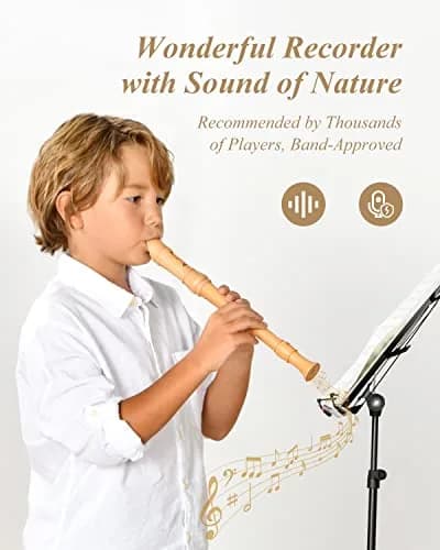 Eastar Baroque Maple Wooden C Soprano Recorder Kid Beginners Kit, ERS-31BM | Classic Baroque Design for Beginners thumbnail 6