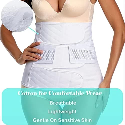 PAZ WEAN Post C-Section Recovery Belly Band Large (20cm L x 5cm W x 0.1cm H) | Medical Grade Compression for Postpartum Support thumbnail 3