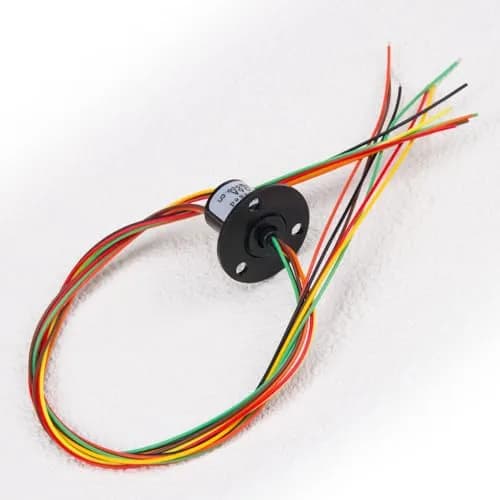Comidox 6-Circuit 2A Slip Ring 12.5mm OD x 15mm Length | 300 RPM Rotary Electrical Connector for CCTV, Robotics, and Test Equipment thumbnail 4