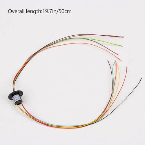 Comidox 6-Circuit 2A Slip Ring 12.5mm OD x 15mm Length | 300 RPM Rotary Electrical Connector for CCTV, Robotics, and Test Equipment thumbnail 5
