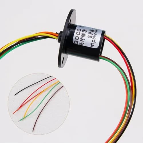 Comidox 6-Circuit 2A Slip Ring 12.5mm OD x 15mm Length | 300 RPM Rotary Electrical Connector for CCTV, Robotics, and Test Equipment thumbnail 6