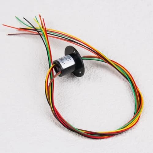 Comidox 6-Circuit 2A Slip Ring 12.5mm OD x 15mm Length | 300 RPM Rotary Electrical Connector for CCTV, Robotics, and Test Equipment thumbnail 3
