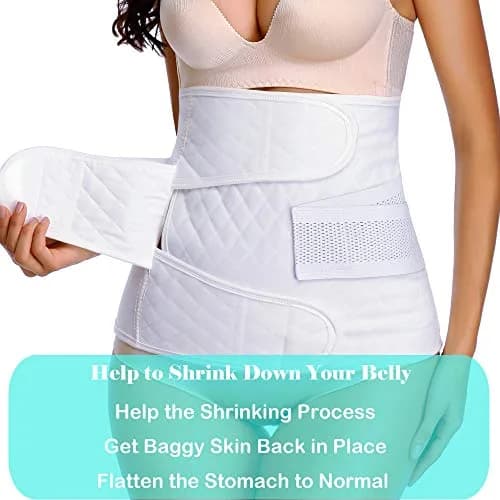 PAZ WEAN Post Surgery Abdominal Binder Medium | Breathable Cotton Postpartum Belly Wrap for C Section Recovery thumbnail 7