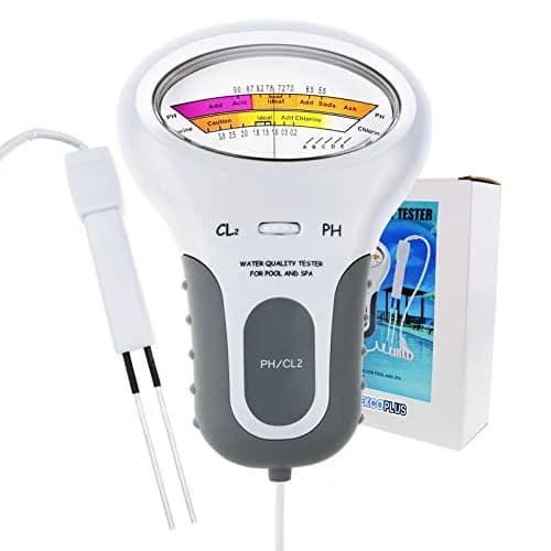 TEKCOPLUS 2-in-1 Pool Water Quality Tester pH & Chlorine Meter | 7.2-7.8 pH Range thumbnail 1