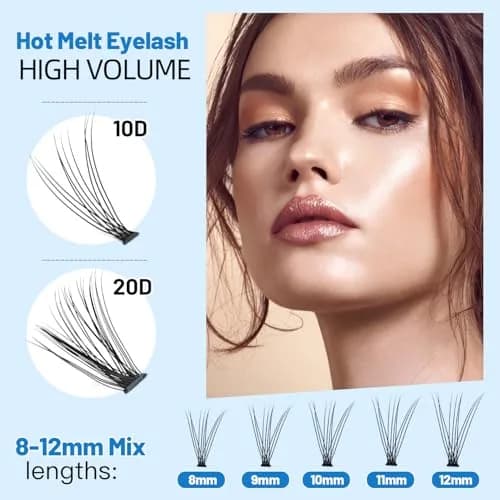 Bodermincer False Eyelash | 10D/20D Mixed, 0.07/0.10mm, 8-20mm, C Curl, Natural Look thumbnail 4