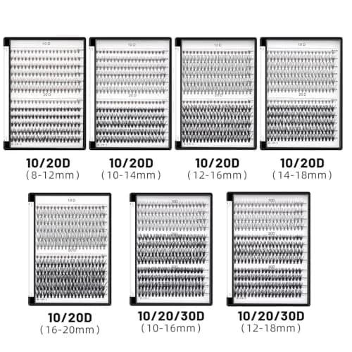 Bodermincer False Eyelash | 10D/20D Mixed, 0.07/0.10mm, 8-20mm, C Curl, Natural Look thumbnail 7
