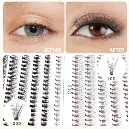 Bodermincer False Eyelash | 10D/20D Mixed, 0.07/0.10mm, 8-20mm, C Curl, Natural Look thumbnail 3