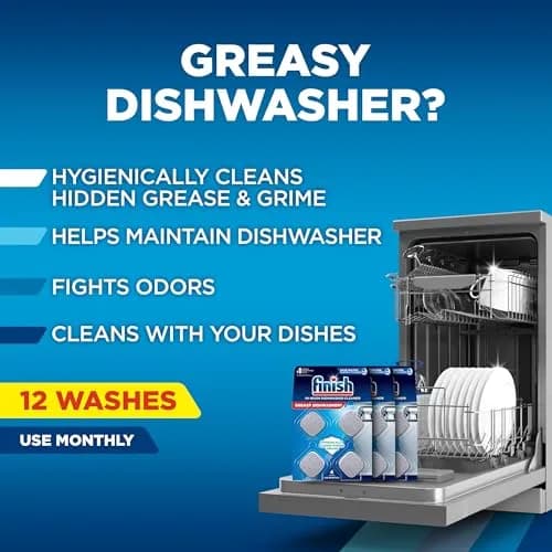 Finish Dishwasher Cleaner Tablets 12 Count (12 Month Supply) | Deep Cleans Hidden Grease & Grime thumbnail 2