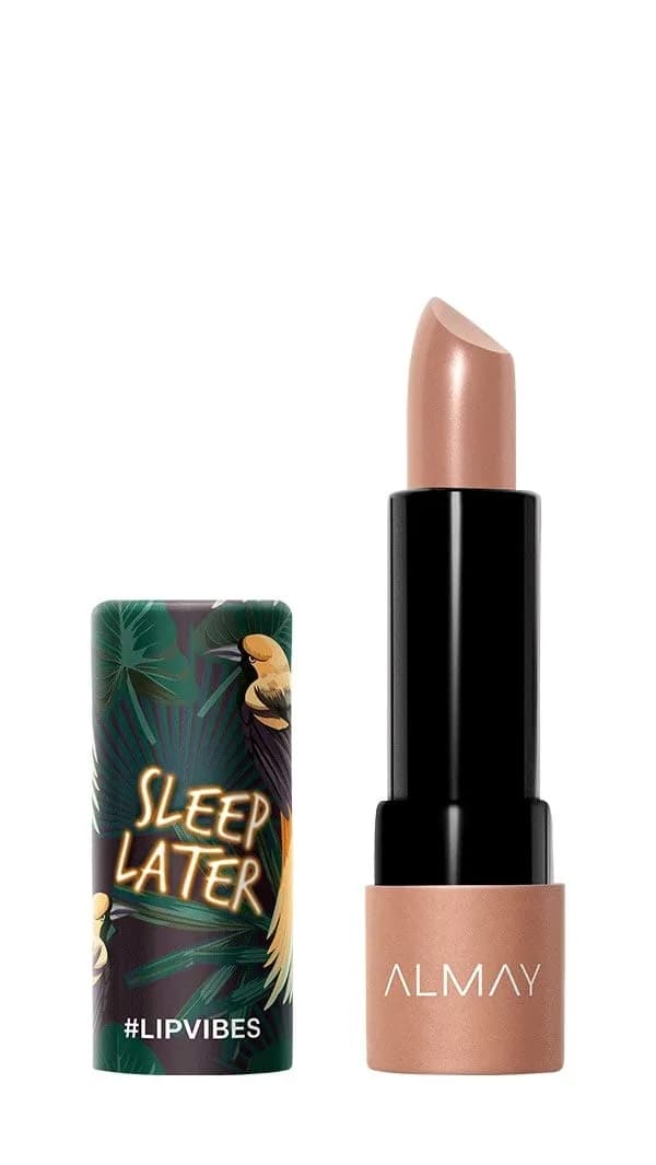 Almay Lipstick with Vitamin E & Shea Butter | Matte Cream Finish, 0.14 Oz, Hypoallergenic, Beige — 016 Sleep Later