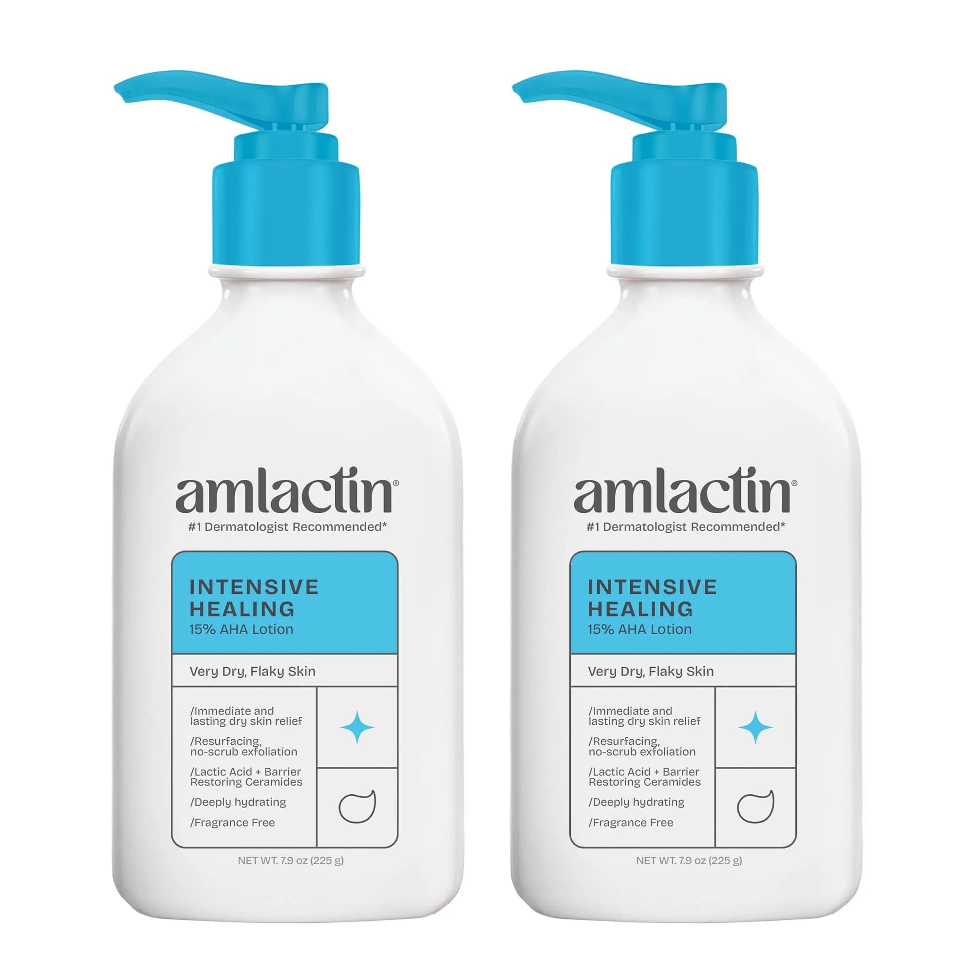 Amlactin Intensive Healing Body Lotion 14.1 oz (417 ml) | 15% Lactic Acid for Dry Skin & Keratosis Pilaris — 7.9 Fl Oz