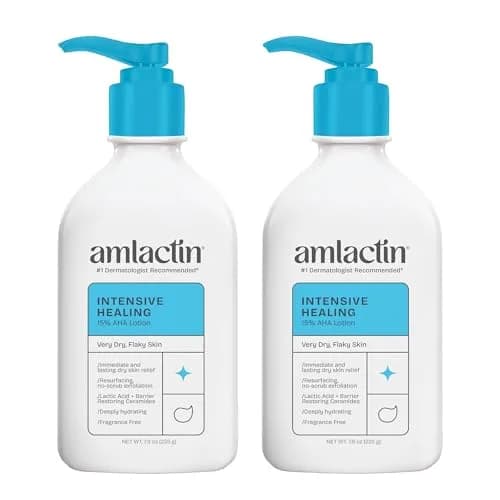 AmLactin Intensive Healing Body Lotion 15% Lactic Acid 15.8 oz (7.9 oz x 2) | Exfoliates & Deeply Moisturizes Rough Skin thumbnail 1