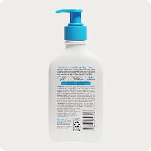 AmLactin Intensive Healing Body Lotion 15% Lactic Acid 15.8 oz (7.9 oz x 2) | Exfoliates & Deeply Moisturizes Rough Skin thumbnail 6