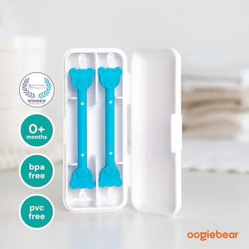 oogiebear Baby Nose & Ear Picker with Travel Case, 2-Pack Blue | Safe Dual-Ended Nasal & Ear Cleaner for Newborns & Toddlers thumbnail 4