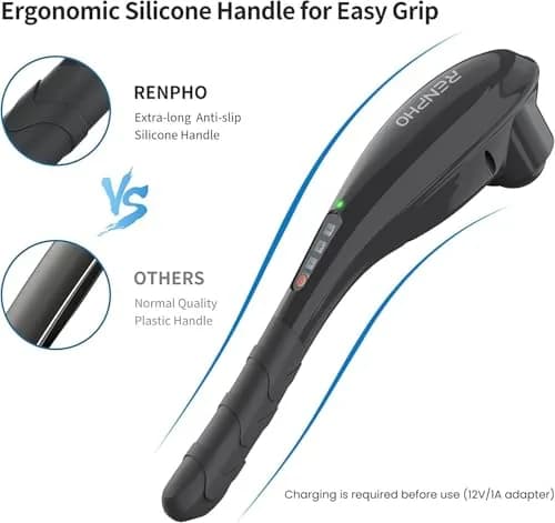 RENPHO Rechargeable Handheld Back Massager with 5 Speeds & 5 Modes | Deep Tissue Percussion, Cordless, 140 Min Runtime thumbnail 2