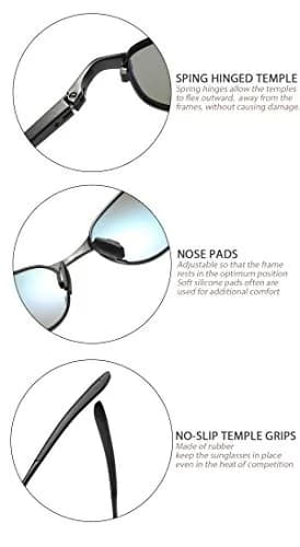 ZHILE Polarized Rectangular Sunglasses for Women, 53mm Lens Width | UV400 Protection thumbnail 6