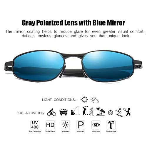 ZHILE Polarized Rectangular Sunglasses for Women, 53mm Lens Width | UV400 Protection thumbnail 2