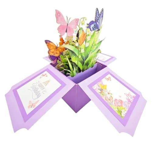 Akeydeco 3D Pop Up Birthday Cards with Auto Play Colourful LED Lights & Music thumbnail 3