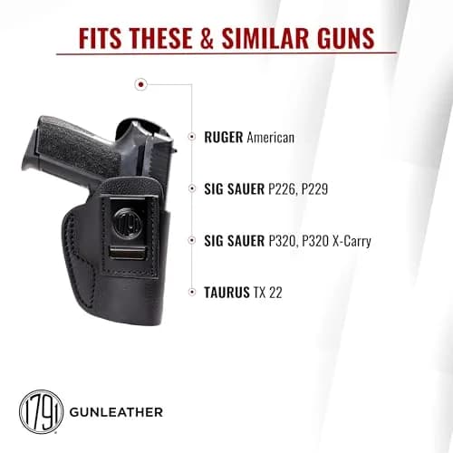 1791 Gunleather IWB Holster Fits H&K VP9SK, P2000, 45c, Sig P320c, P229c | Premium American Steerhide, Concealed Carry thumbnail 3