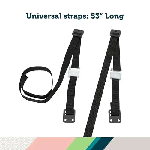 Safety 1st TV & Furniture Safety Straps, Black, 2‑Pack, Screws Included | 53" Long, Multi-Configuration thumbnail 2