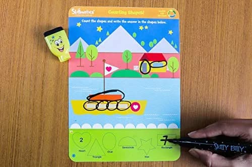 Skillmatics Shapes and Patterns Educational Game - Reusable Activity Mats with Dry Erase Marker, Ages 3-6 | Logical Reasoning & Creative Thinking thumbnail 5