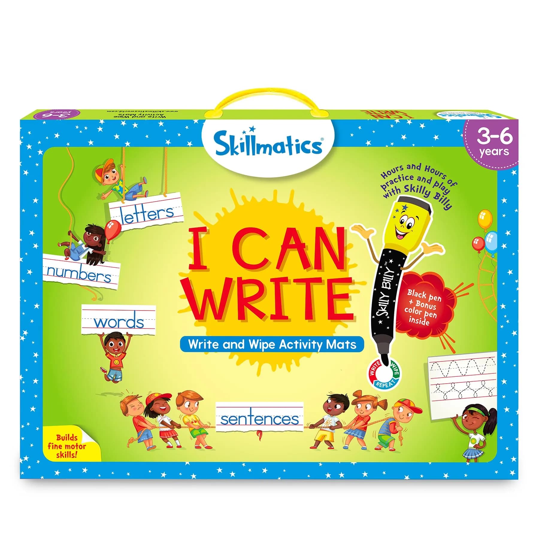 Skillmatics I Can Write Activity Book for Kids Ages 3-6 | Reusable Write and Wipe Mats with 14 Activities