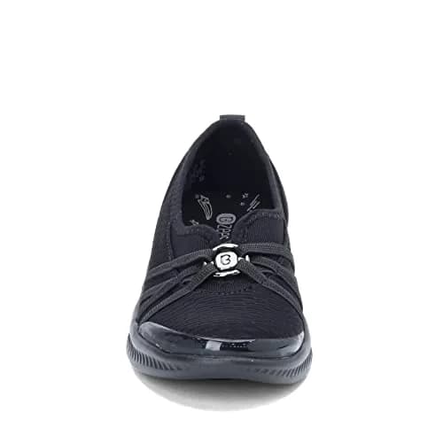 BZees Niche Skimmers Ballet Flat, Black Mesh, US 8.5 Wide | Lightweight Comfort for Women thumbnail 5