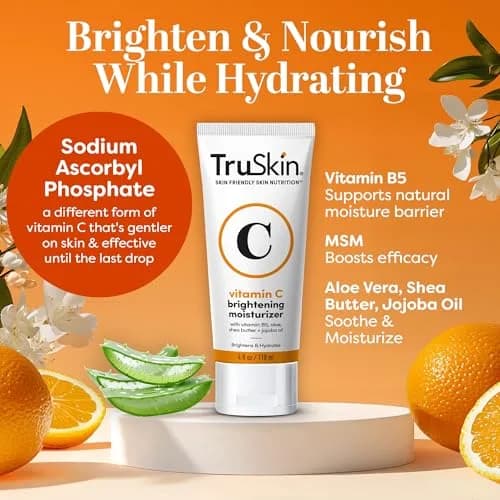 TruSkin Vitamin C Face Cream - Brightening Daily Moisturizer 118ml (4 fl oz) | Hydrates, Brightens, and Smooths for Radiant Skin thumbnail 2
