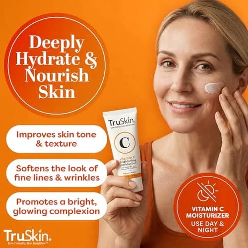 TruSkin Vitamin C Face Cream - Brightening Daily Moisturizer 118ml (4 fl oz) | Hydrates, Brightens, and Smooths for Radiant Skin thumbnail 3