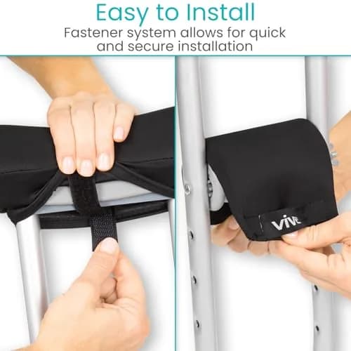 Vive Crutch Pads & Hand Grips - Comfortable, Breathable | High-Density Foam & Moisture-Wicking thumbnail 5