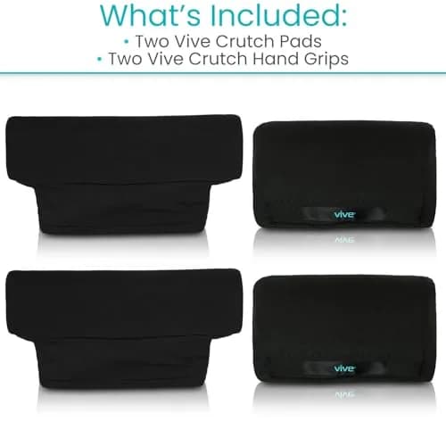 Vive Crutch Pads & Hand Grips - Comfortable, Breathable | High-Density Foam & Moisture-Wicking thumbnail 9