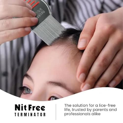 Nit Free Terminator Head Lice Comb - (Color May Vary) Pack of 3 | Stainless Steel, Kid-Friendly, Sterilizable thumbnail 3