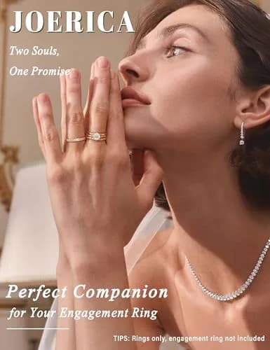 JOERICA 3Pcs 2mm Stainless Steel Women's Stackable Eternity Ring Set 4-9 | Elegant Wedding & Engagement Bands thumbnail 6