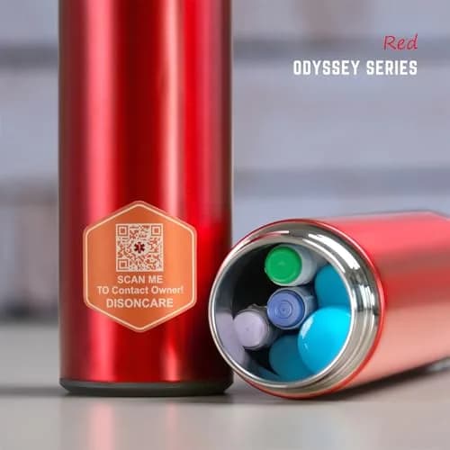 DISONCARE Odyssey 60H Insulin Pen Cooler Travel Case 2.5x2.5x9 inches (Red) | TSA Approved Medication Cooler for Travel thumbnail 2