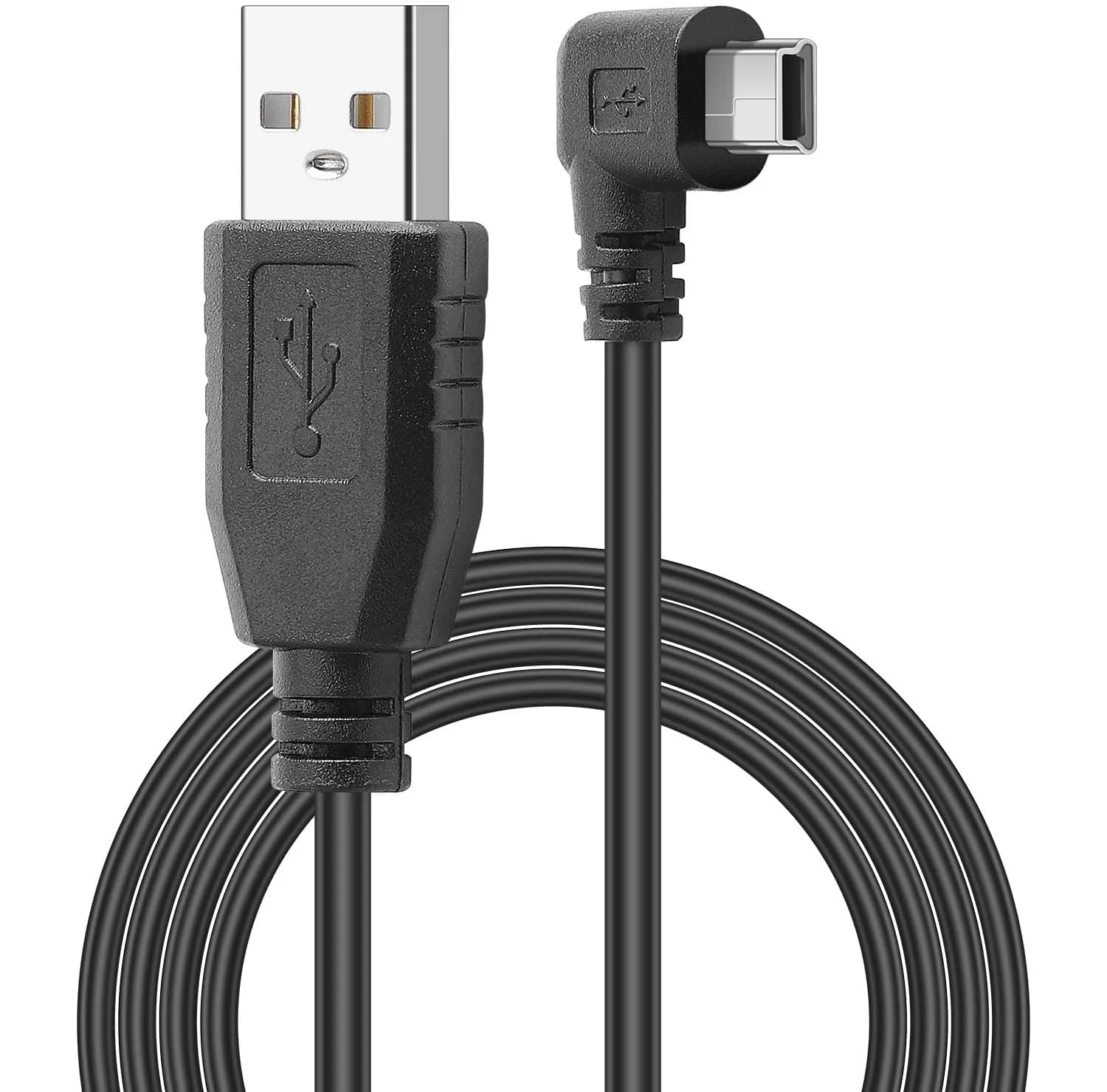 PASOW Mini USB Power Cable 3.5m (11.5FT) Right Angle | Powers Dash Cams in Tight Spaces — Right Angle
