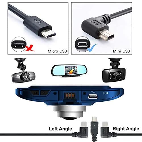 PASOW Mini USB Power Cable USB 2.0 A-Male to Mini-B 3.5m (11.5ft) | Power Delivery Only for Dash Cams thumbnail 2