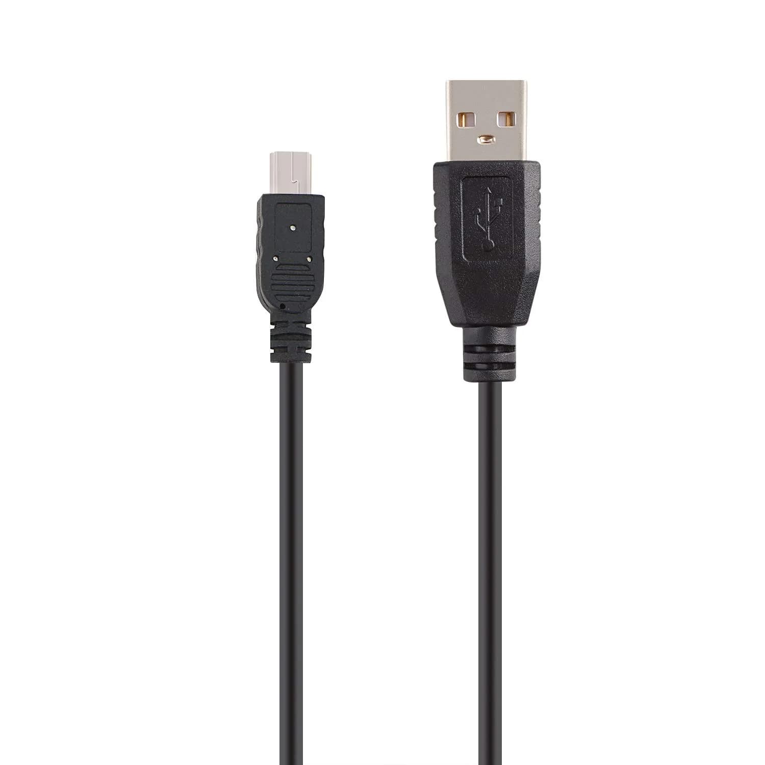 PASOW Mini USB Power Cable 90 Degree Left Angle 3.5m (11.5FT) | Dash Cam Power Supply Cord — Straight / 16FT