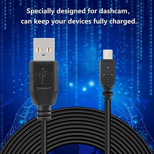 PASOW Mini USB Power Cable for Dash Cam 4.88m (16FT) | Power Only, No Data Sync thumbnail 3