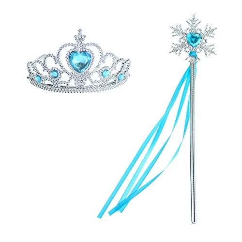 Party Chili Princess Costume for Girls Dress Up with Accessories 4-5 Years Sky Blue | Non-Itchy Fabric, Perfect for Parties & Holidays thumbnail 2