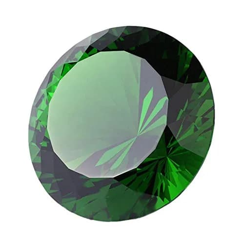 Yarrkc Green Crystal Glass Diamond Paperweight 60mm (2.36") | K9 Crystal with Rainbow Refraction thumbnail 2
